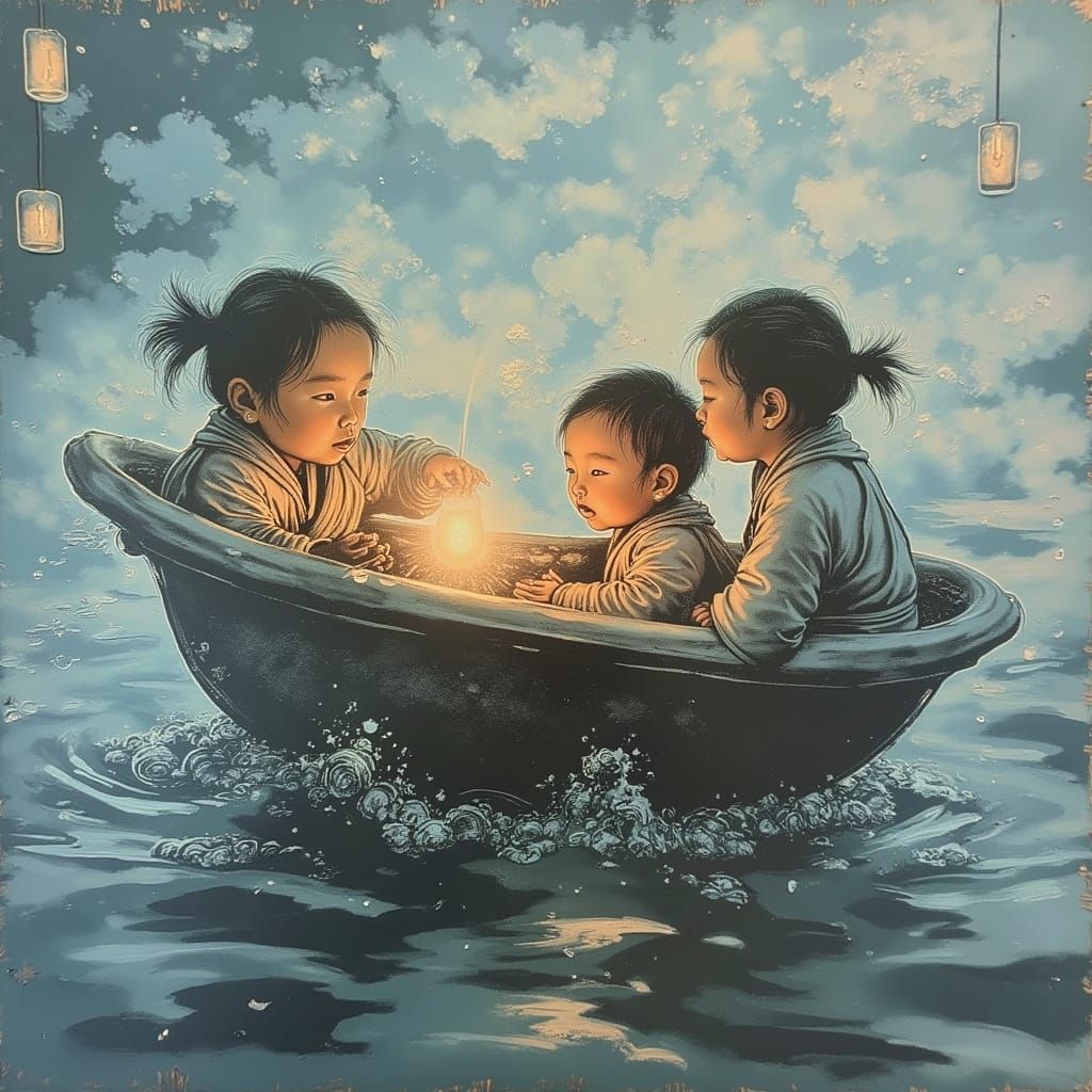 Cherub Monks Sail Choppy Seas in Bathtub Boat