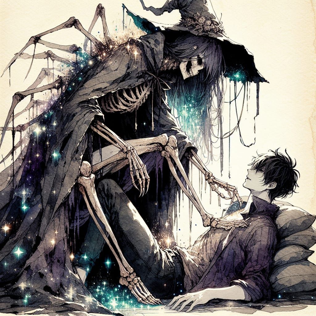 Dark Horror Manga Cover Art: Undead Beauty