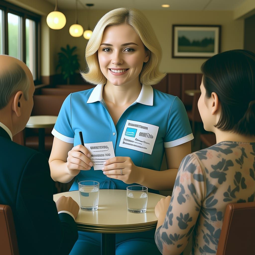 Hyperrealistic Portrait of a Woman with Dark Hair and Blue E...