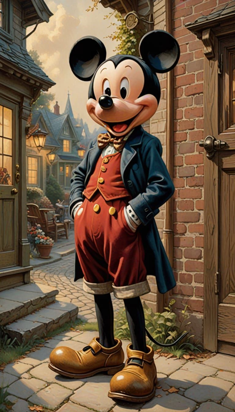Mickey Mouse Rendered in Classic Art Styles