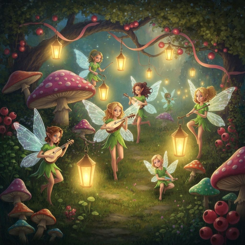 Enchanting Fairy Festival Under Aurora Lights