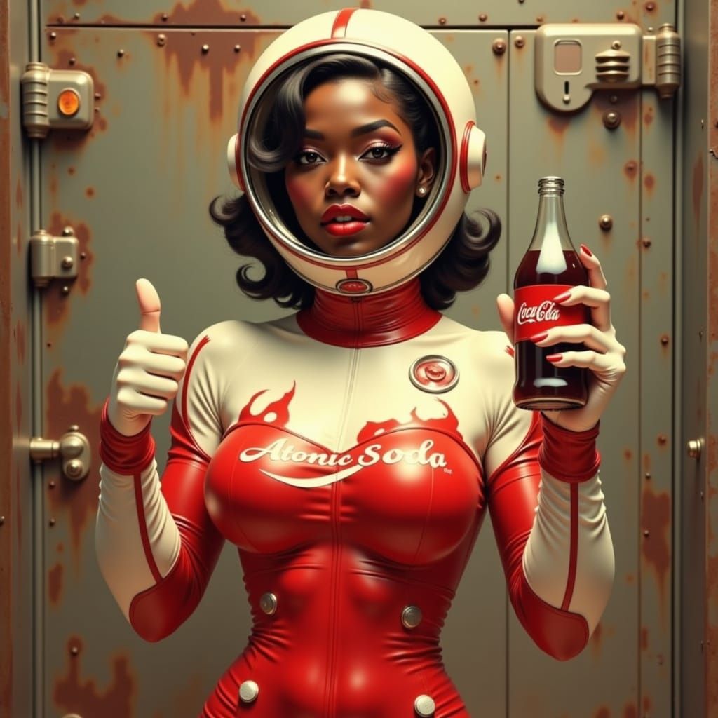 Retro-Futuristic Space Siren Exudes Confidence in Vintage-In...