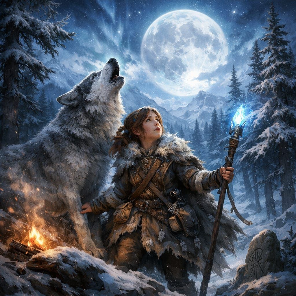 Lone Guardian's Icy Forest Quest