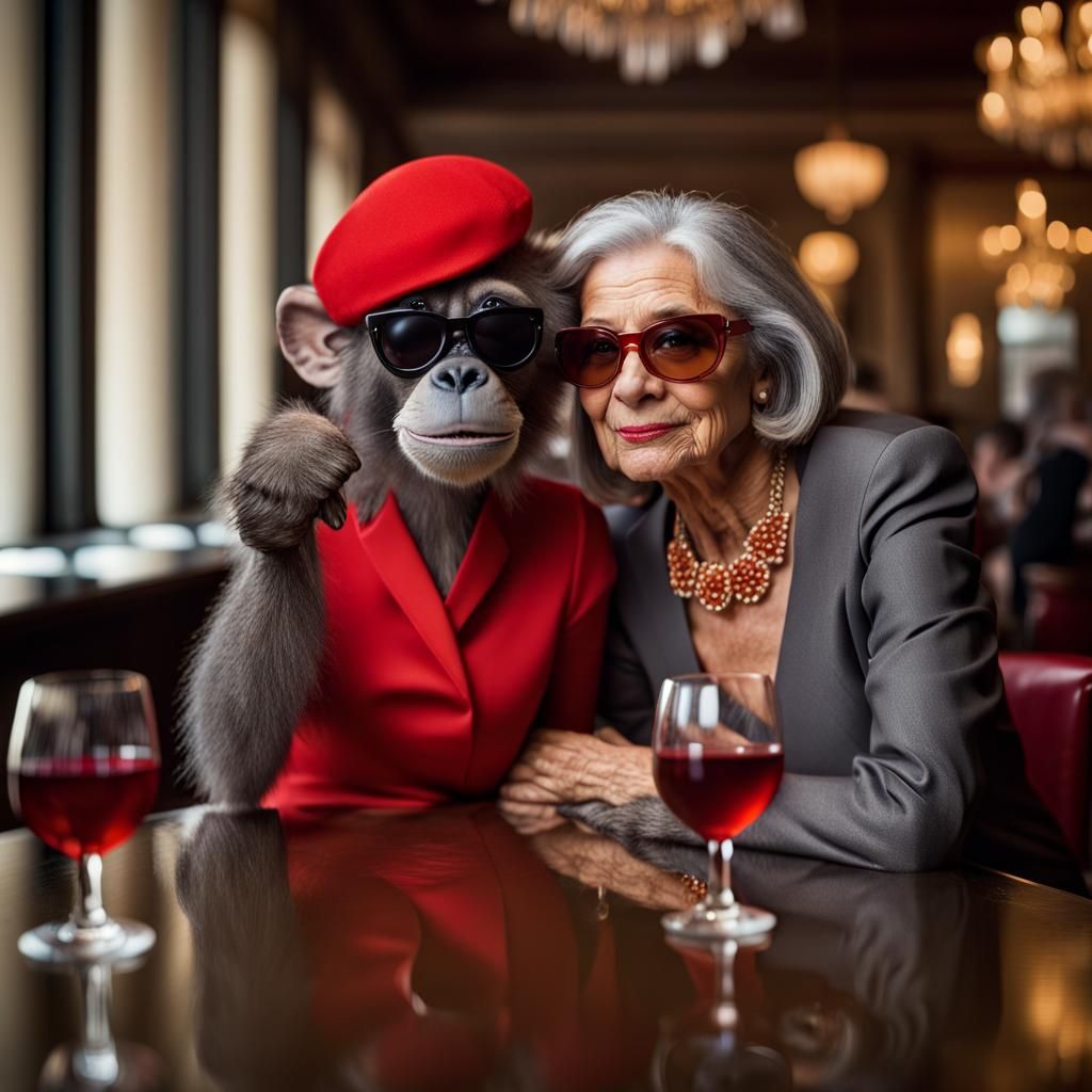 Elegant Woman with Wine: Professional Portrait