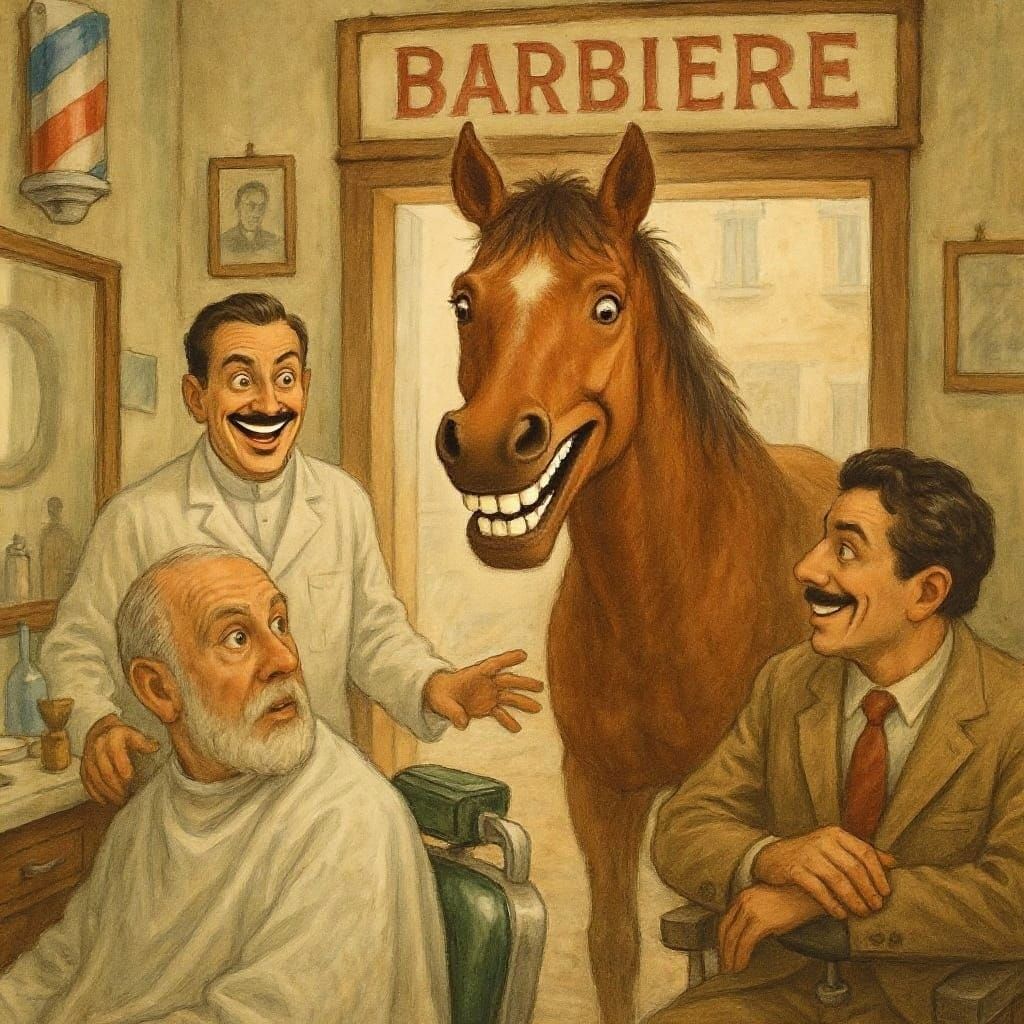 Smiling Horse Showing White Teeth