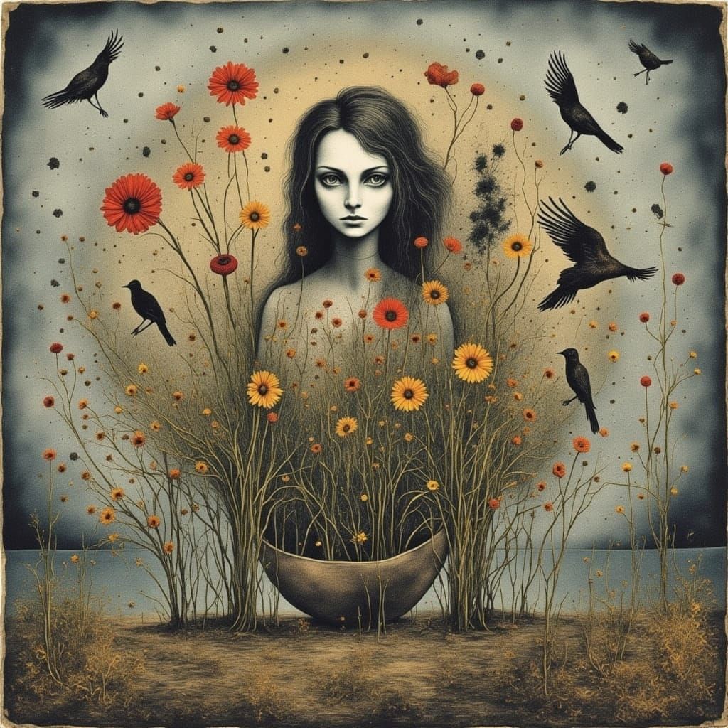 Mysterious Landscape in a Misty World