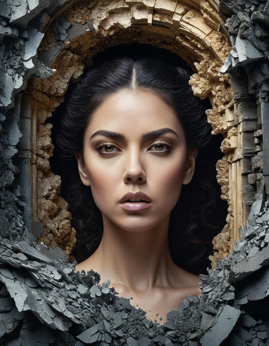 Eerie Portrait of a Beautiful Woman