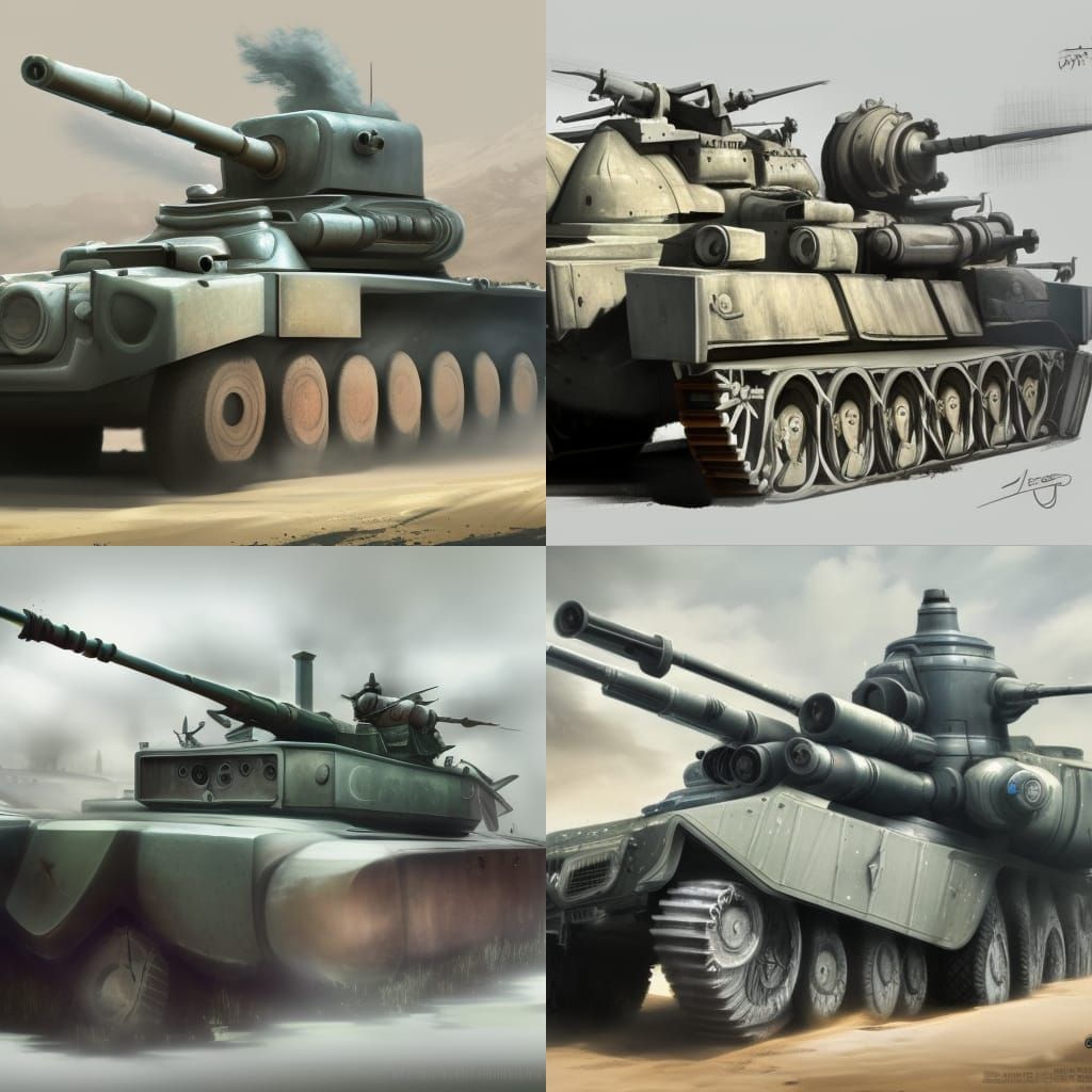 Trabant 601 War Tank: Digital Matte Painting