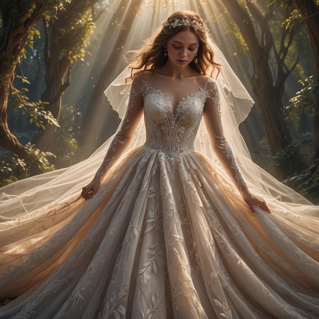 Ethereal Bride in Sunbeam Wedding Dress