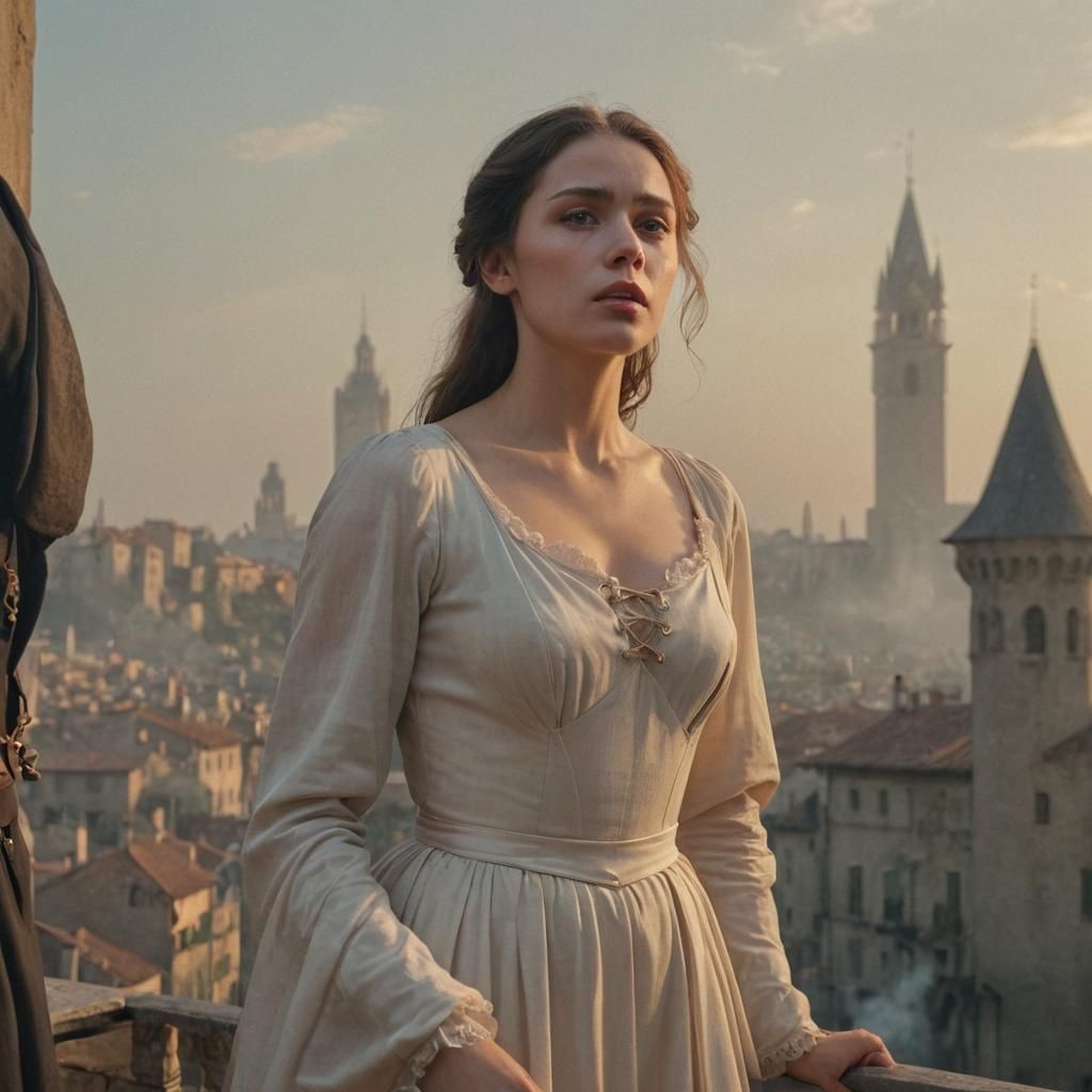 Pleading Woman Before Executioner: Renaissance Portrait