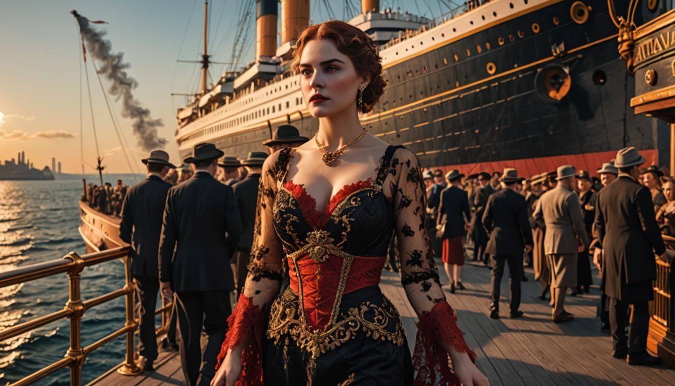 Rich lady ready for Titanic