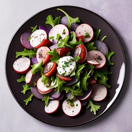 Mischievous Pixies Dine on Radish Feast in Whimsical Still L...