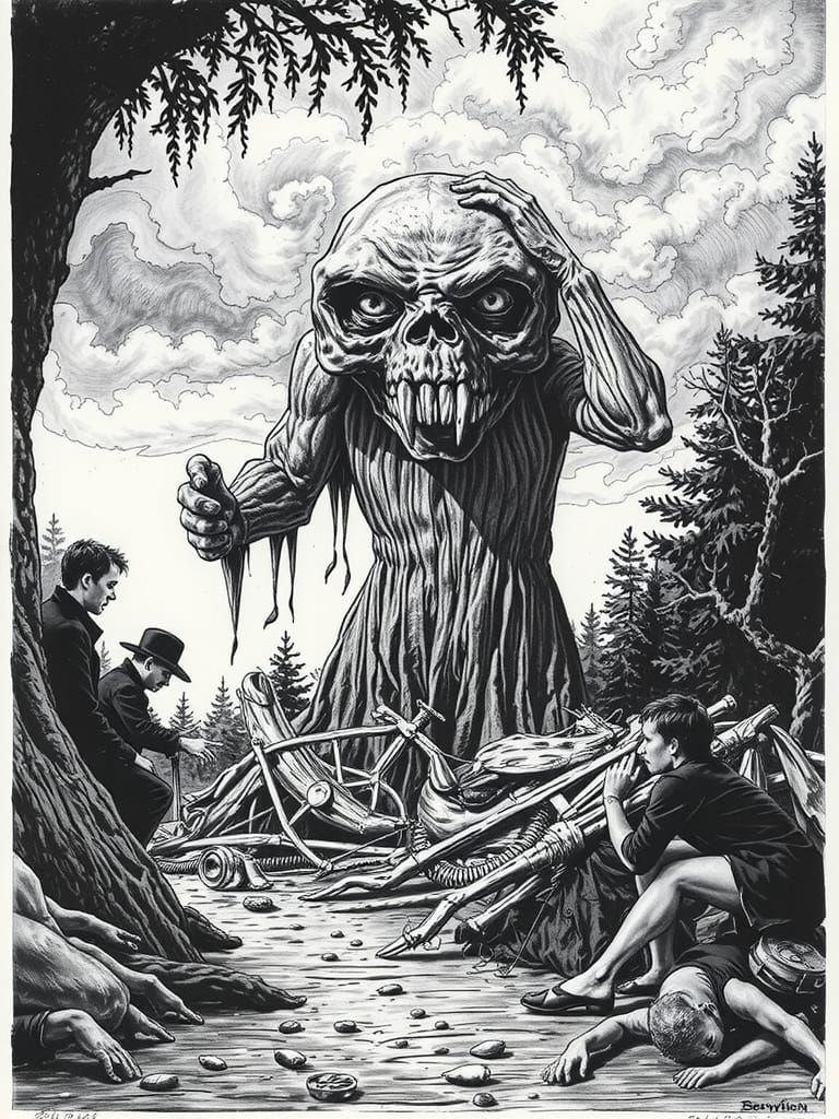 Surreal Dismal Scene in Magical Realism Style
