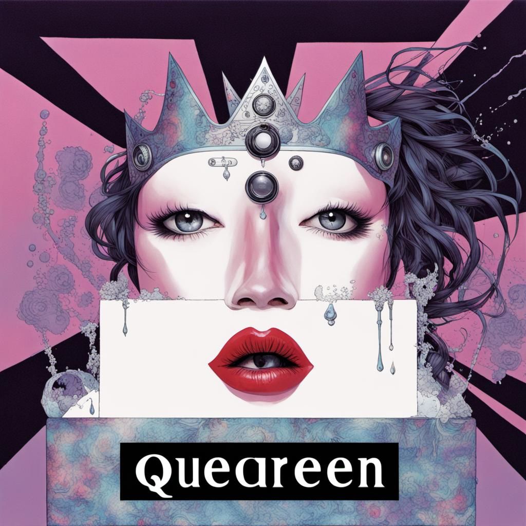 Psychedelic Cyberpunk Cityscape with Kinetic Water