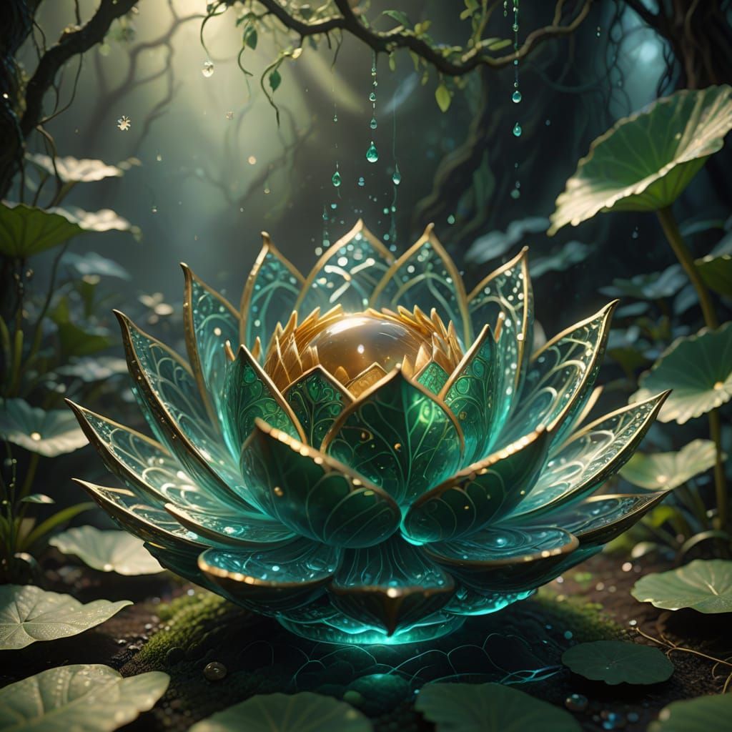 Sacred Vessel of Ancestral Memories in Ethereal Liquid