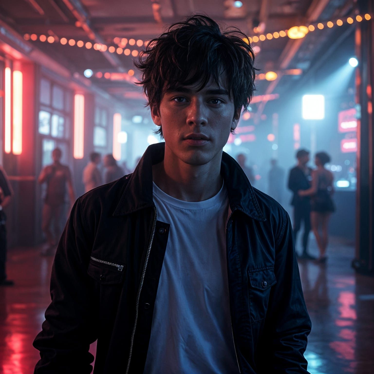 Man Enjoying the Nightlife in a Vibrant Club