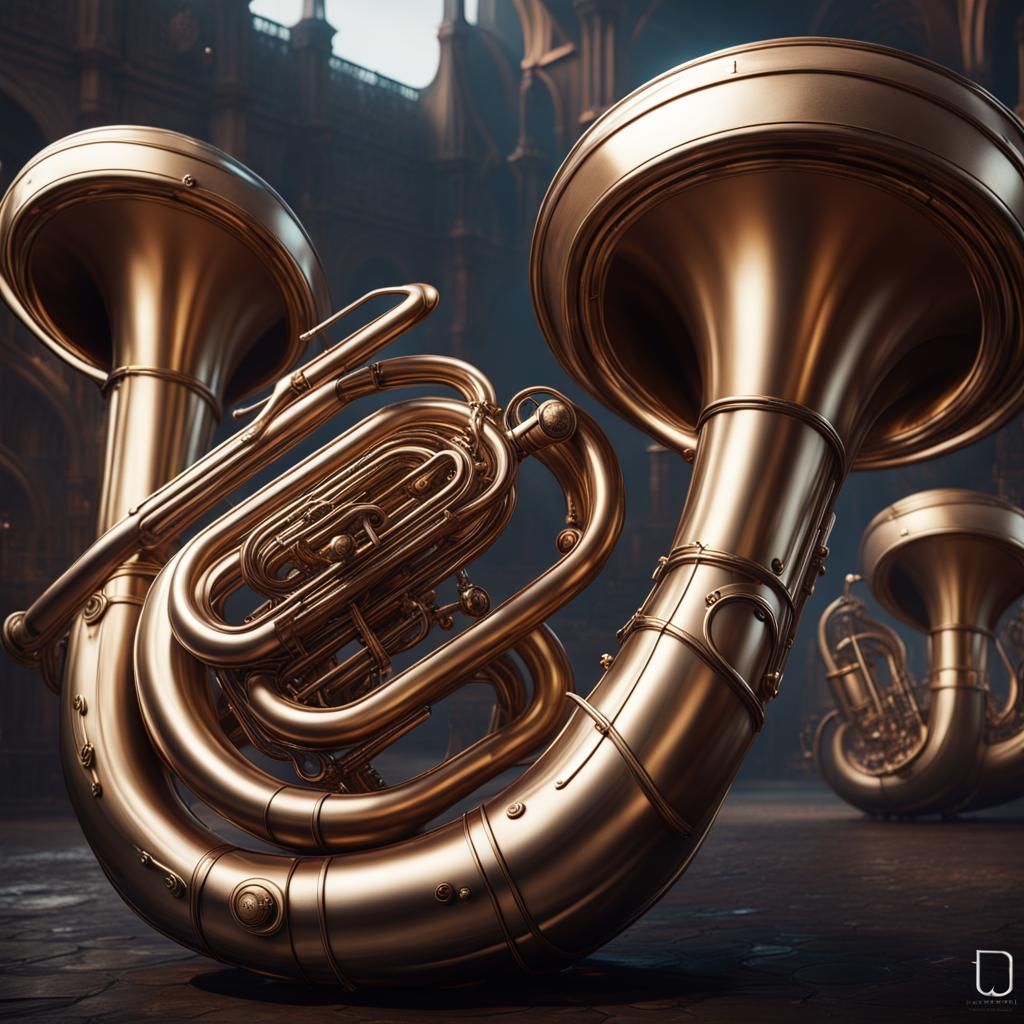 Fantastical Matte Painting of Neverending Tubas