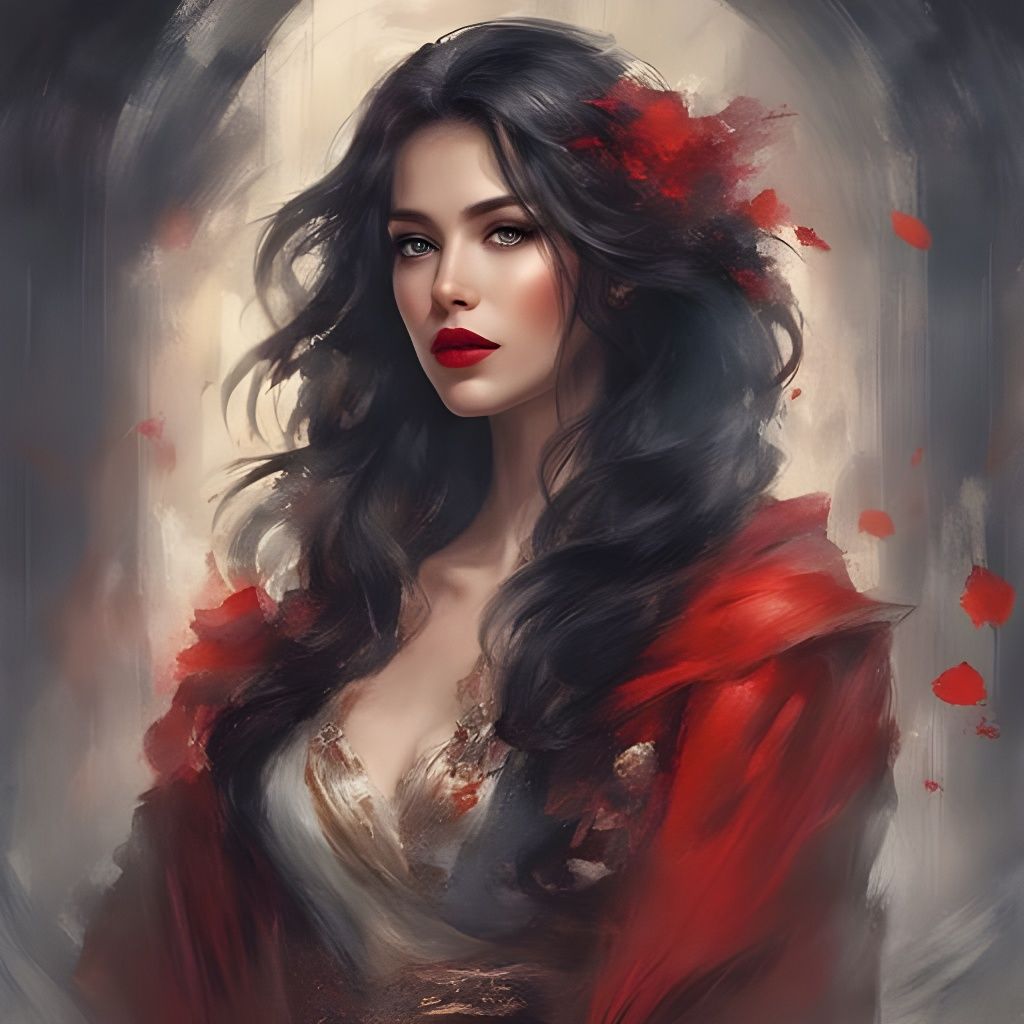 Beautiful Woman Portrait in Realistic Style