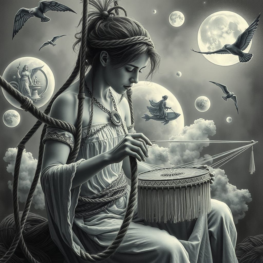 Dream Weaver Crafting Surreal Dreamscapes as Tapestry Art