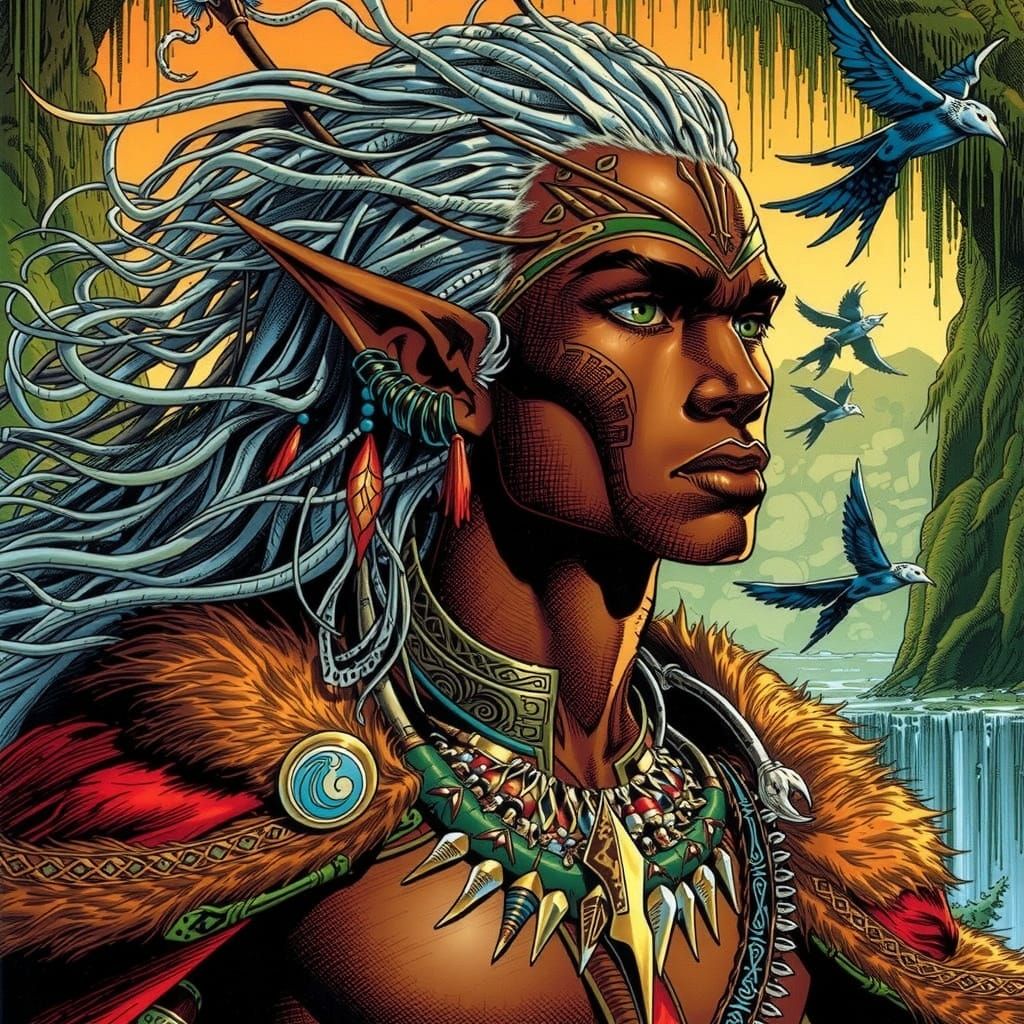 Elfquest Wolfriders Ritual in Classic Fantasy Style