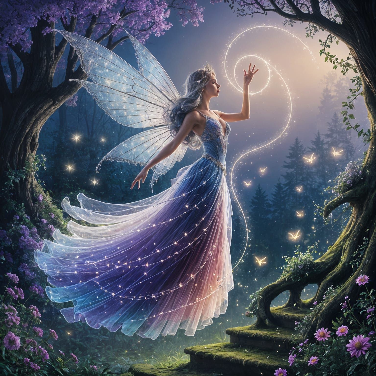 Enchanted Fairy Queen in Ethereal Twilight