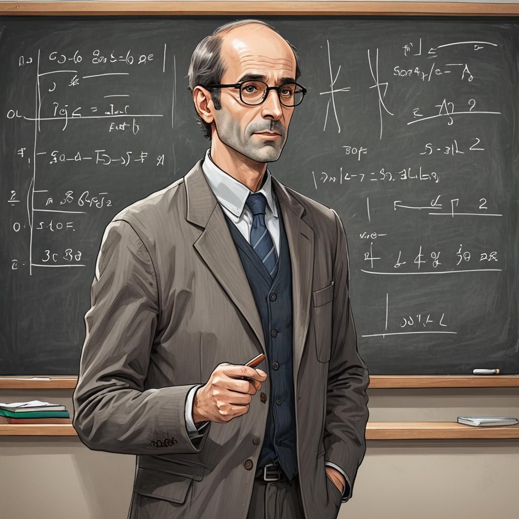 Physics Professor Transformation Illustration