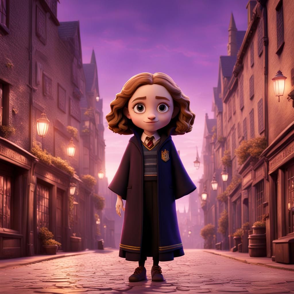 Hermione Granger: Pixar-Style 3D Digital Art