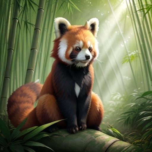 Red Panda in Natural Habitat