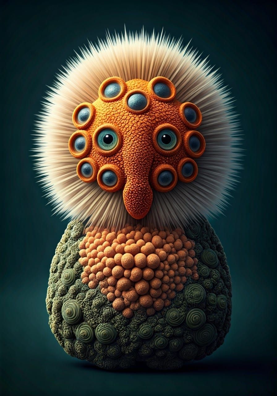 Asymmetrical Hybrid Fauna and Flora in Playful Style