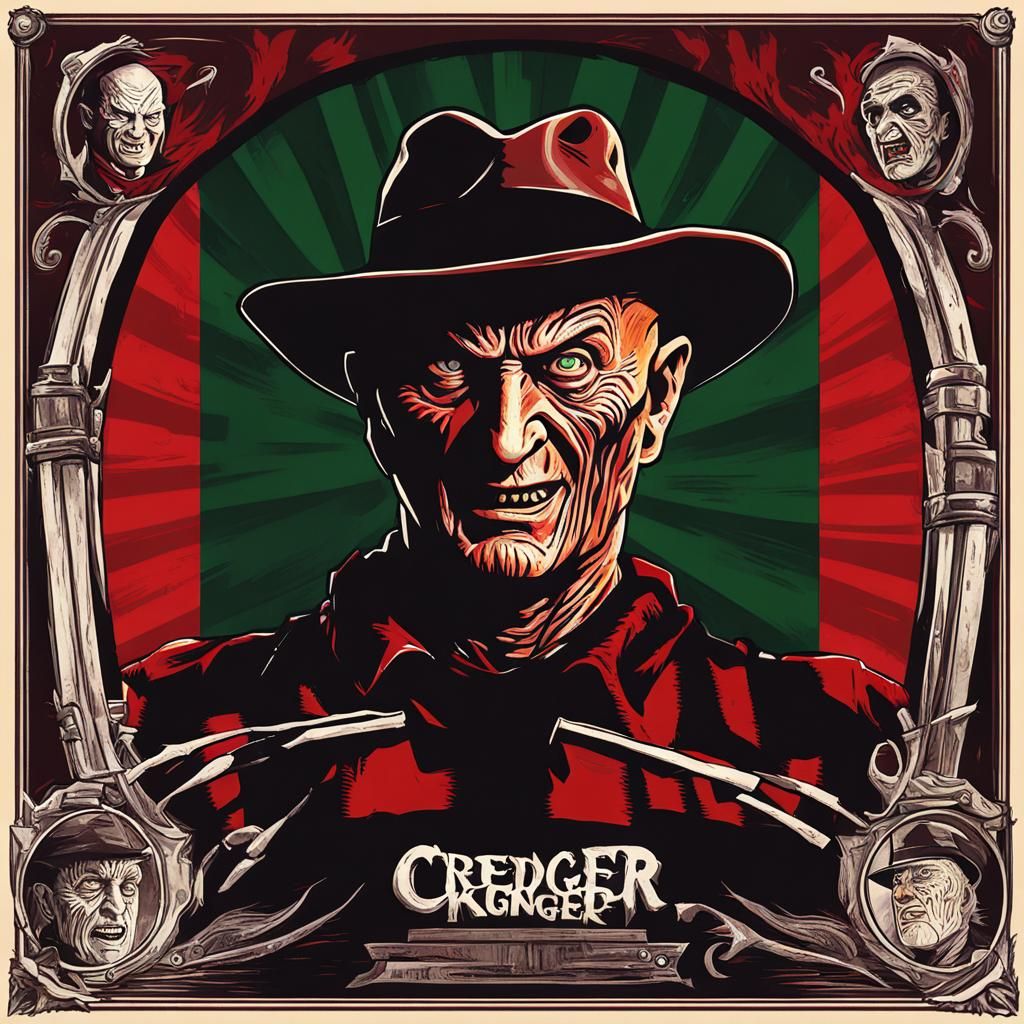 Freddy Krueger Horror Movie Poster