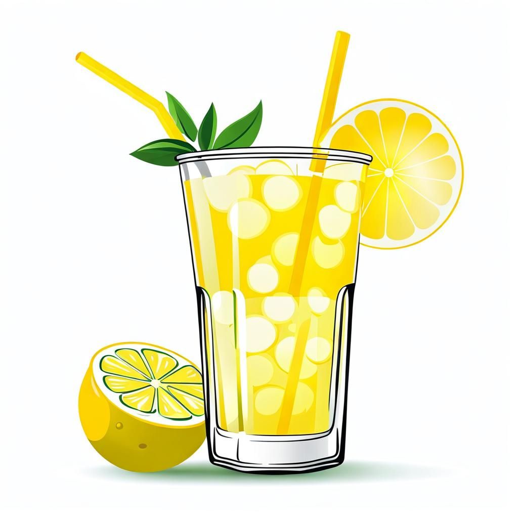 Summer Lemonade Drink Clip Art Vector