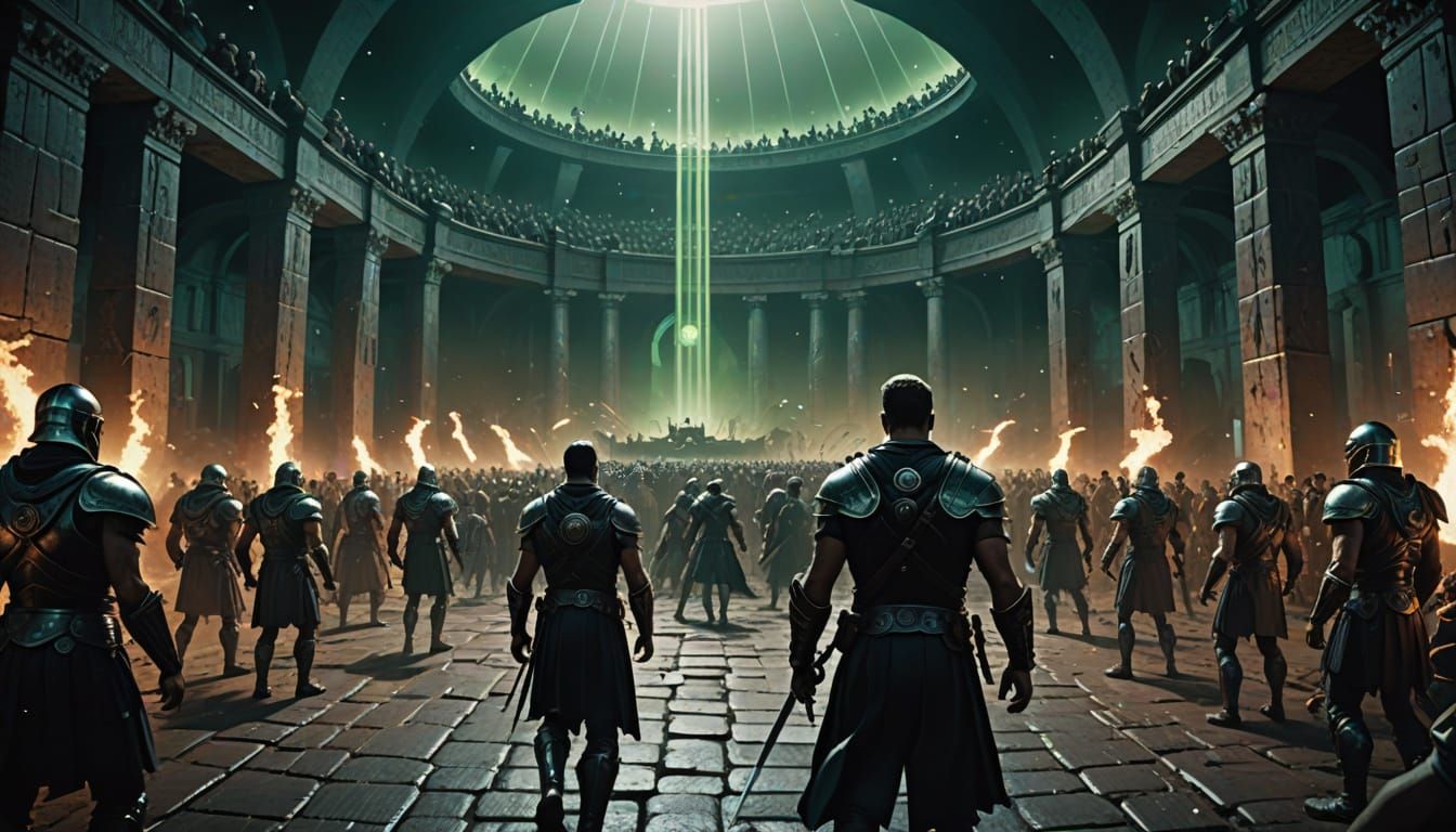 MIB Agents Enter Roman Arena Through Time Portal