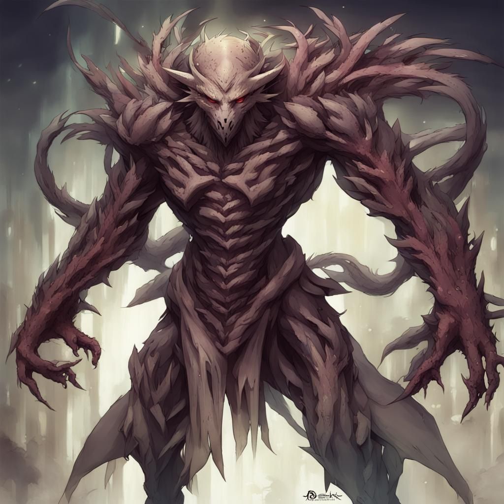 Bagiennik Slavic Creature in Anime Style