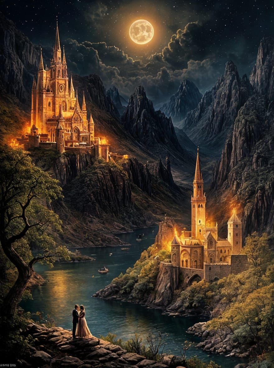 Romantic Scene from a 1950s Movie