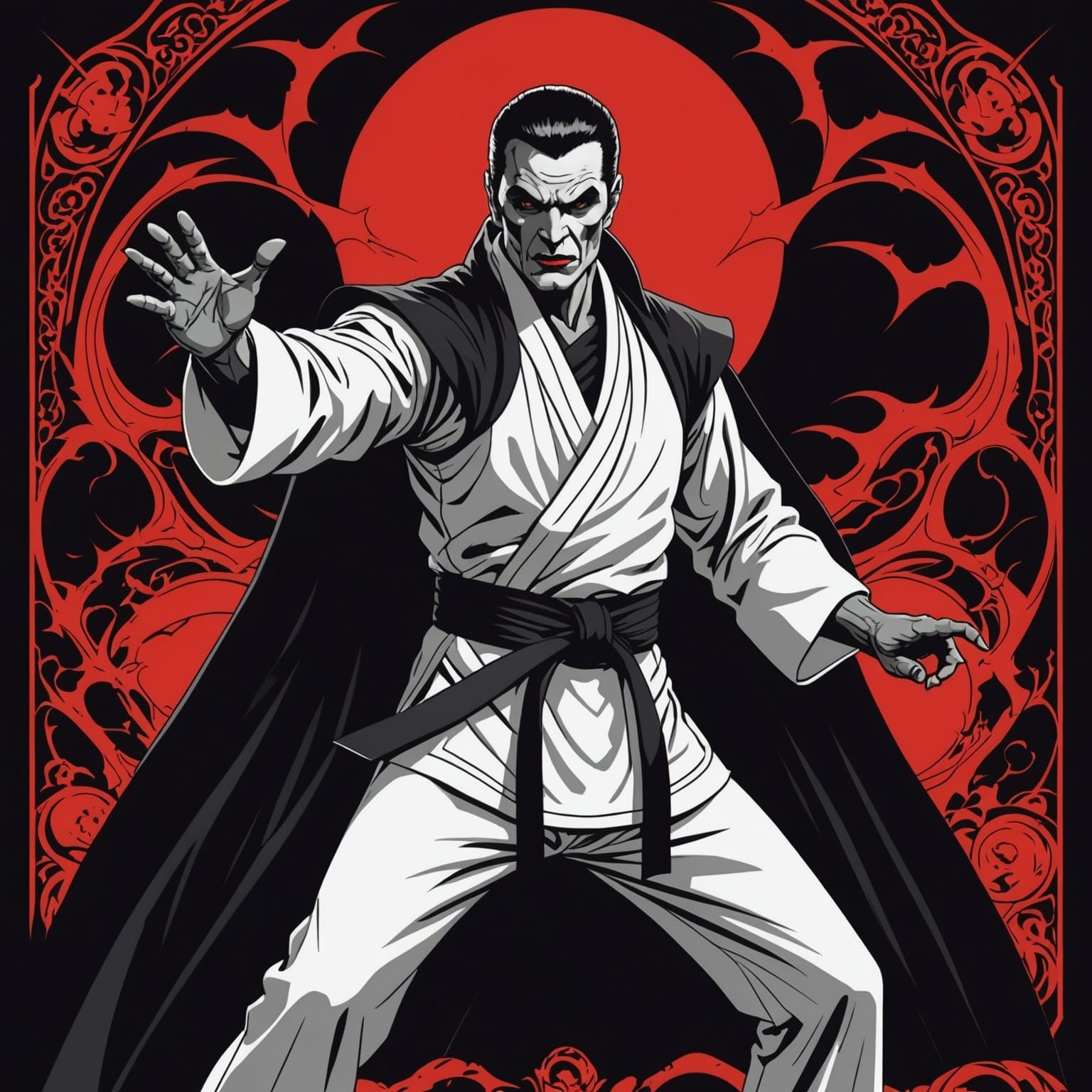 Karate Dracula in Shadow