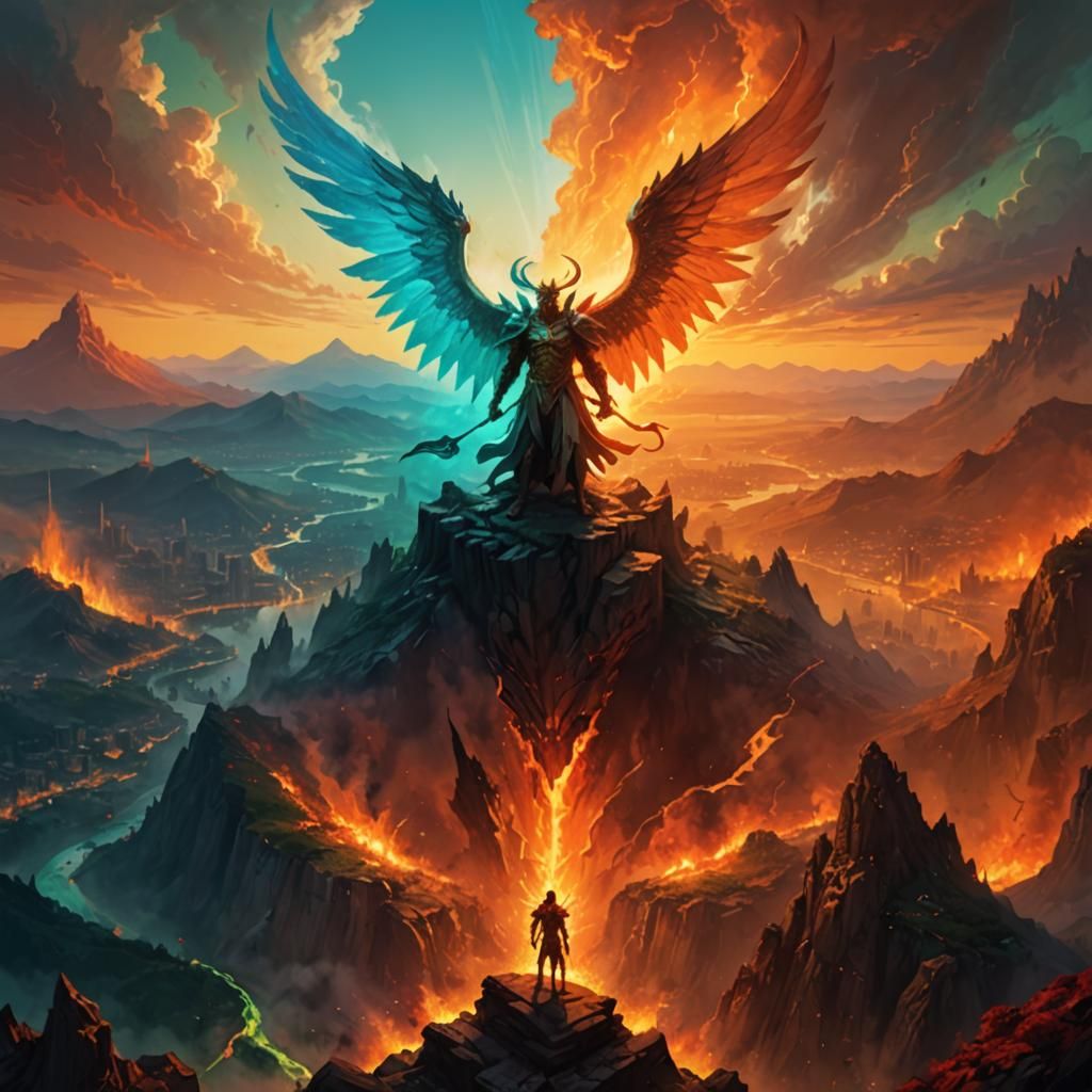 Angel and Demon: Epic Fantasy Art