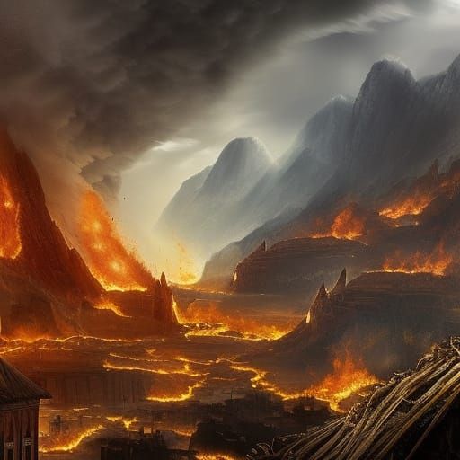 Epic Battle: Water and Fire Clash