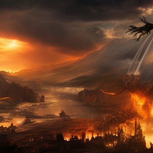 Water and Fire Battle for the Land