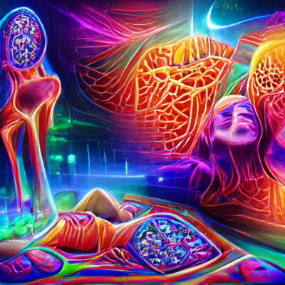 Ethereal Astral Projection in Cosmic Dreamscape