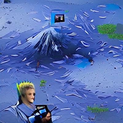 Streamer Playing Fortnite