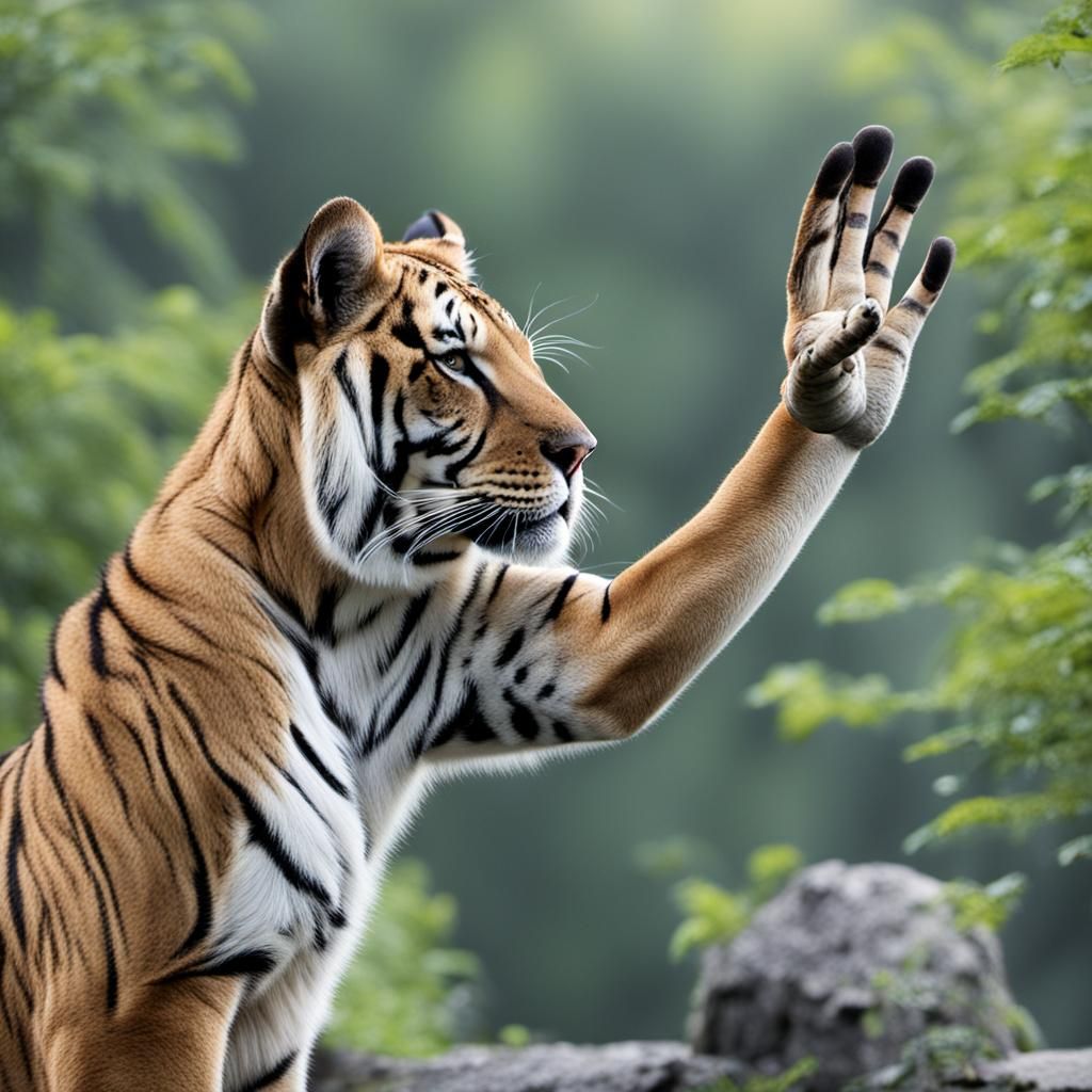 Silhouette of a High Five Gesture