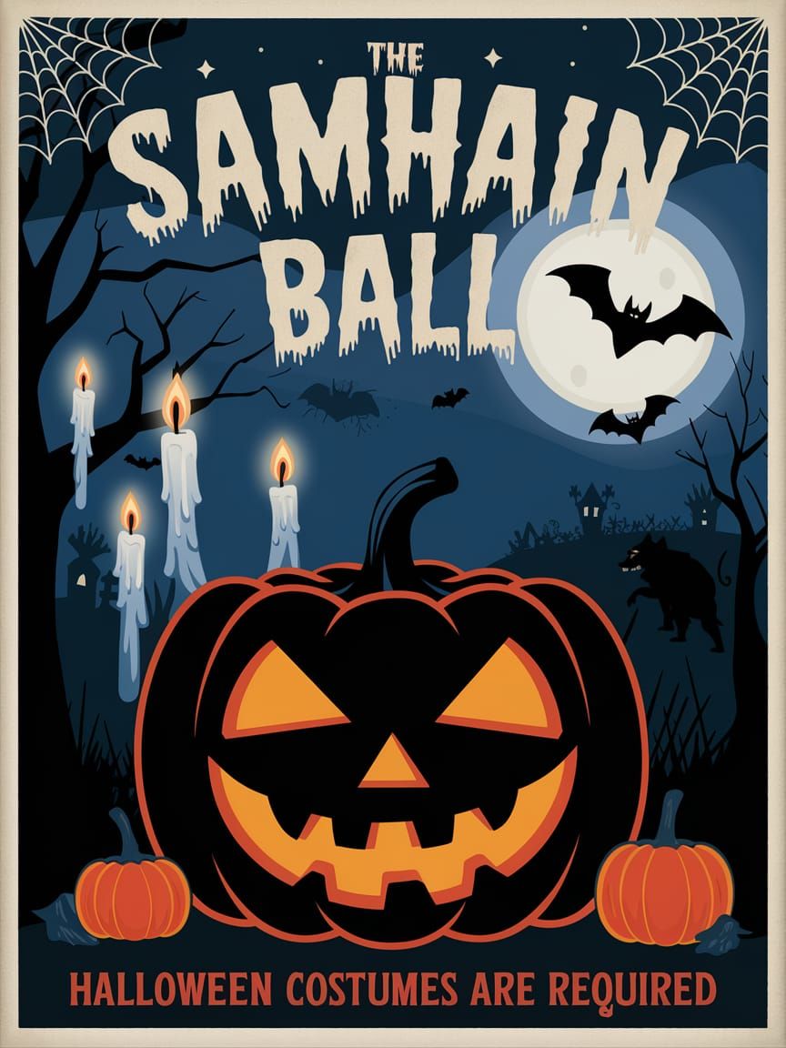"Samhain Ball" flyer