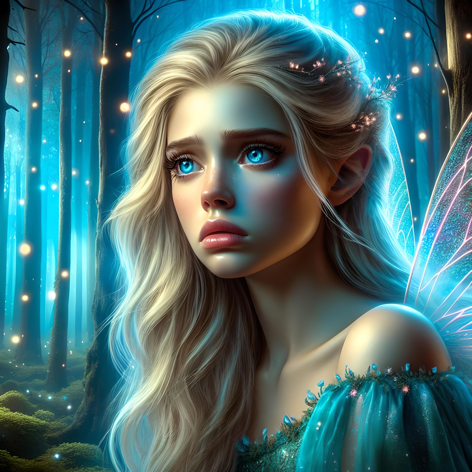 Sad Fairy Princess in a Magical Forest Movie Poster