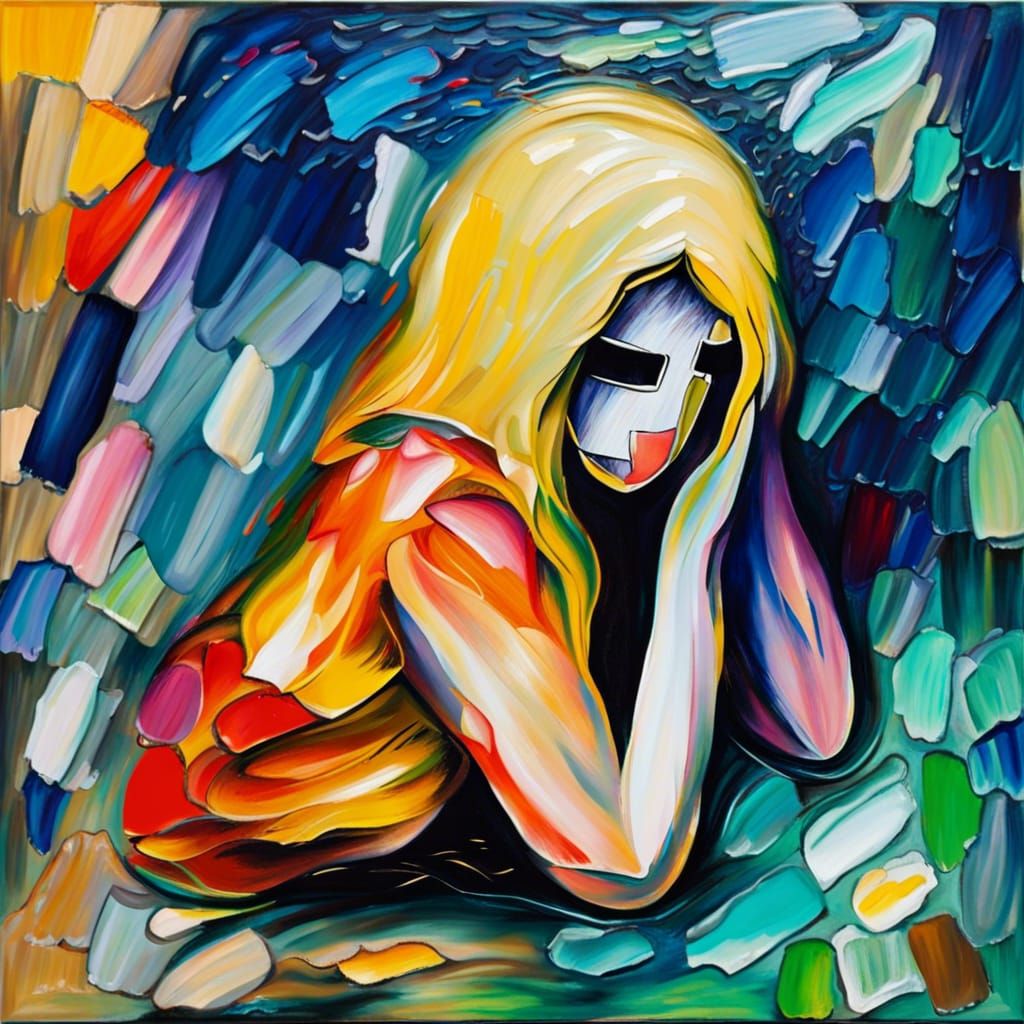 Anxiety and Confusion: Neo-Impressionistic Oil Painting