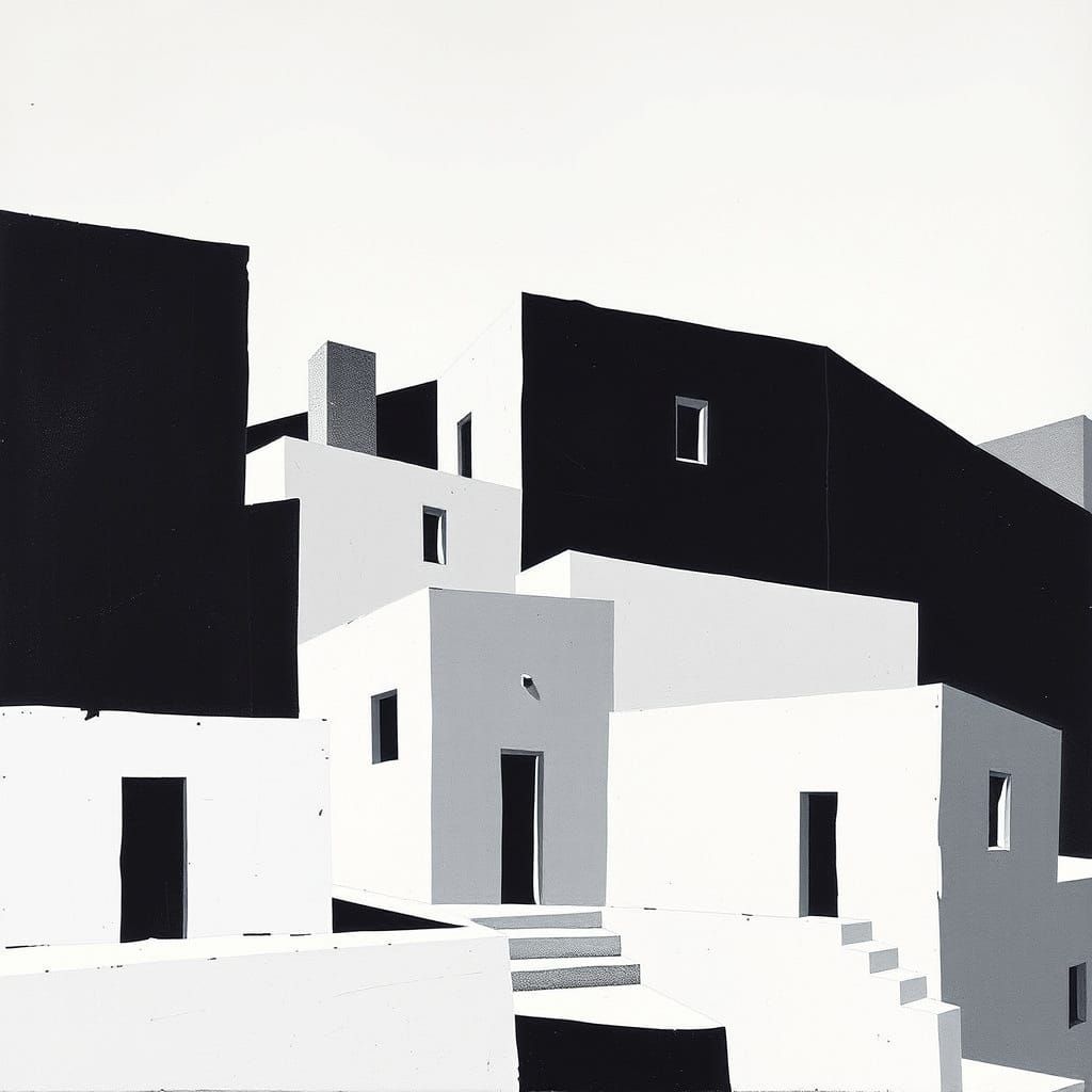 Geometric Neo-Impressionist Greek Architecture