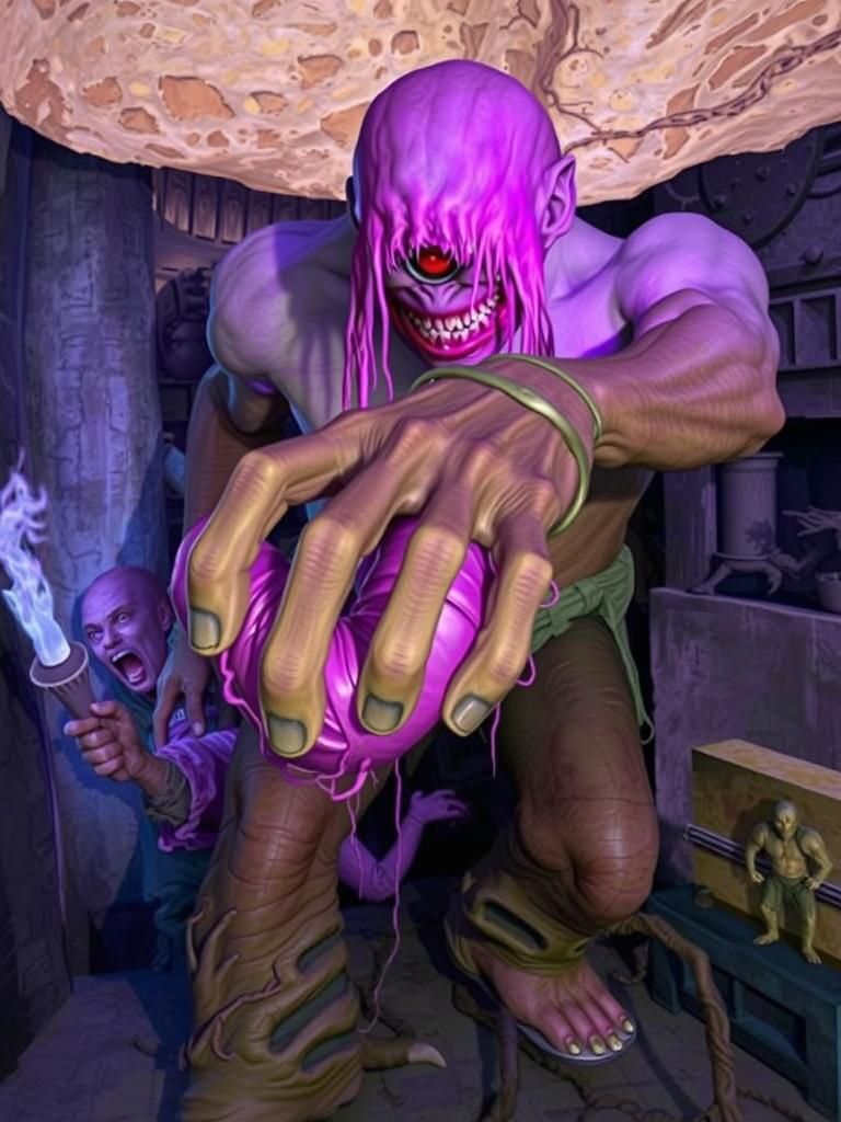 Cyclops Emerges from Dark Cave Lair