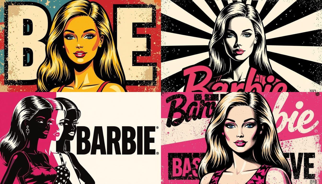 Barbie Poster in Shepard Fairey OBEY Style