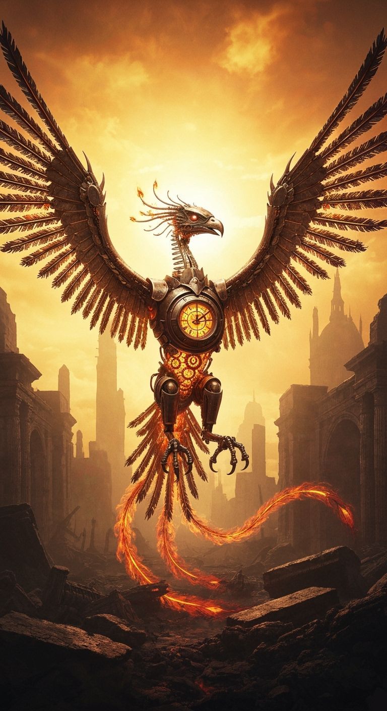 Clockwork Phoenix Rises From City Ashes