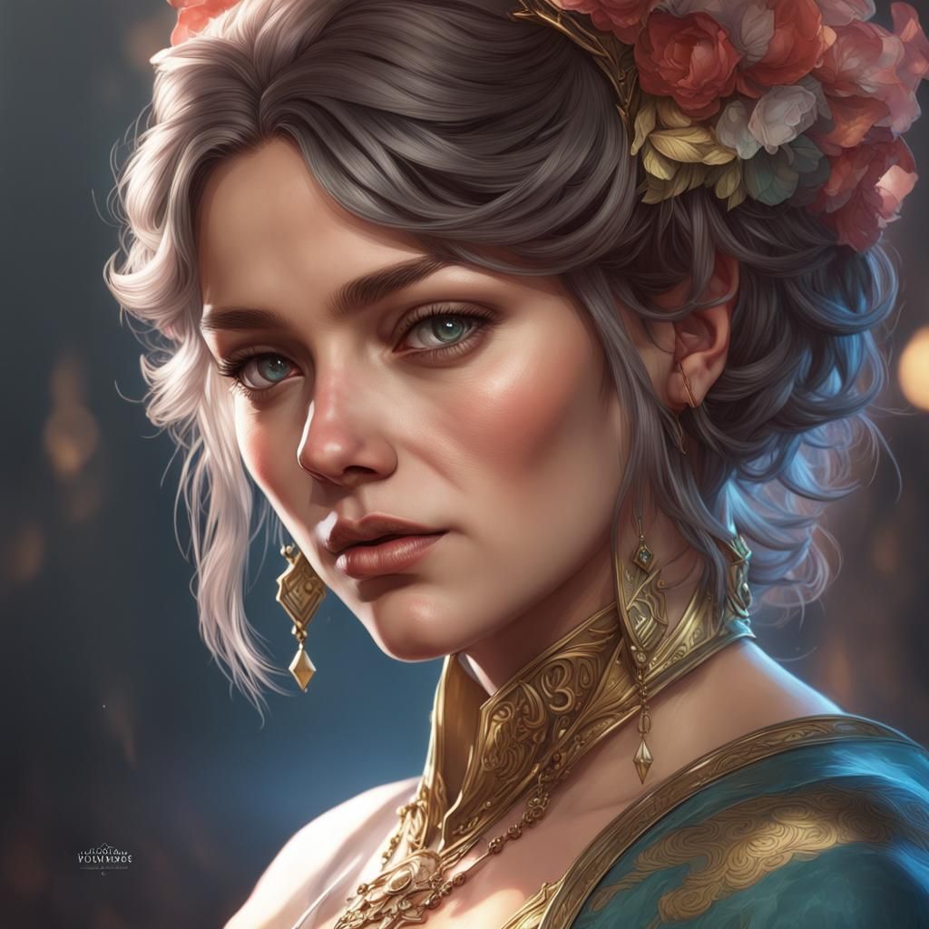 Mary Saotome Portrait in Hyperdetailed Digital Art