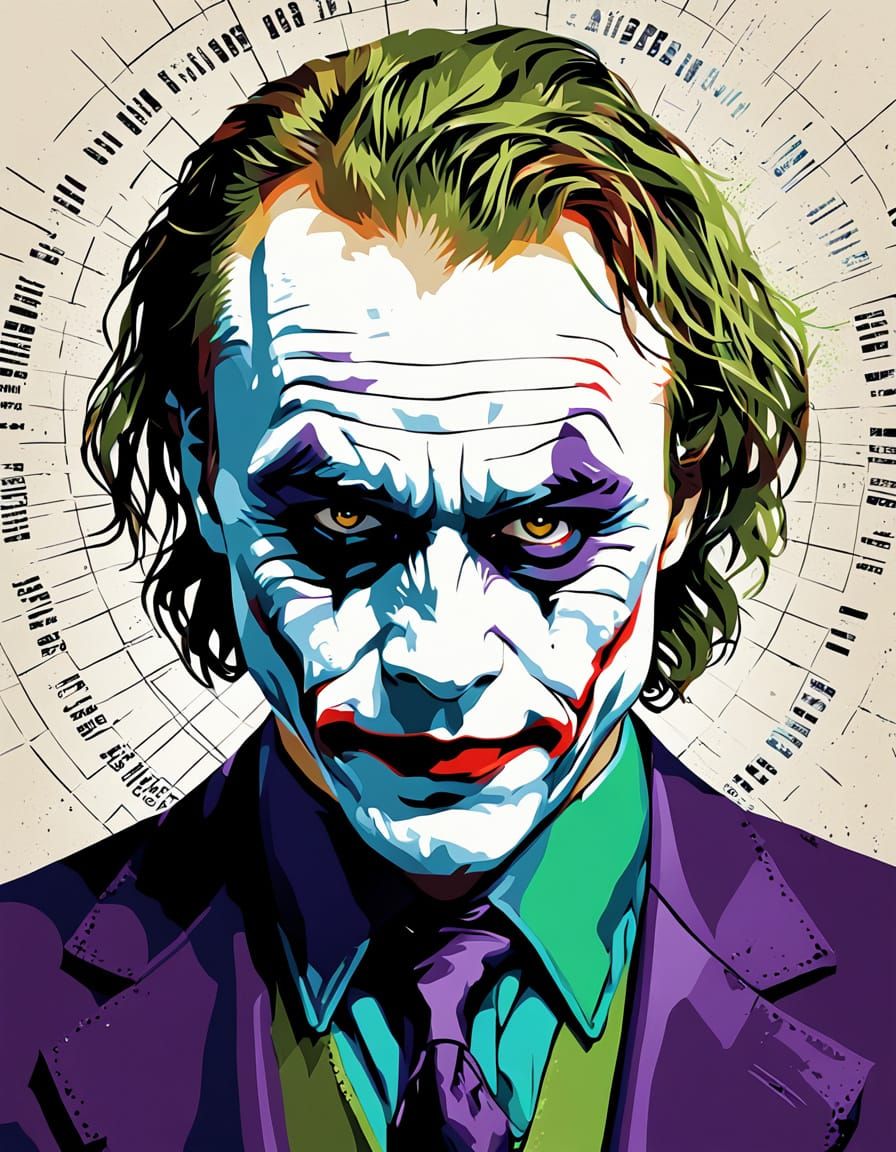 The Joker Promotes Mental Health in Pop Art Style
